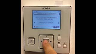 Hitachi Yutaki paramétrage du contrôleur en thermostat d’ambiance [upl. by Armalda]