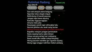 Lirik lagu rutinitas radong liriklagu shorts [upl. by Hedges527]