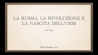 Rivoluzione russa La Russia tra 800 e 900 [upl. by Helli]