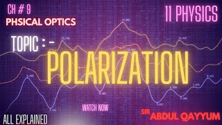 Polarization of Light  Physical Optics  Class 11 Physics [upl. by Haneehs]