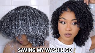 WASH N GO ON MY TYPE 4 HAIR TOOK AN UNEXPECTED TURN WATCH ME SAVE IT  DisisReyRey [upl. by Barnett]