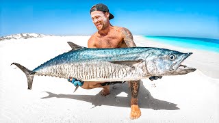 Catching Giant Mackerel For Food In Remote Australia [upl. by Brozak]