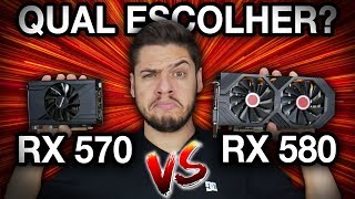 RX 570 vs RX 580 Qual a MELHOR escolha CUSTO X BENEFÍCIO 2020 CONSUMO PREÇO TEMPERATURA GAMES [upl. by Leafar]