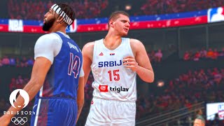 NBA 2K24 Olympics Mode  Serbia vs USA  Ultra Realistic Gameplay [upl. by Sremmus]