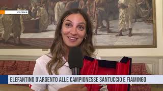 Catania Elefantino d’argento alle campionesse olimpiche Santuccio e Fiamingo [upl. by Susie218]