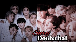 BTS Sooraj dooba hain  Bollywood mix  Hindi fmv [upl. by Leavitt]