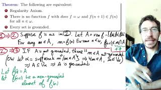 50 Set Theory Regularity Axiom [upl. by Tanberg]