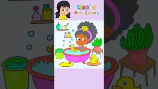 Bath song  Coloring  Kids Songs ✨💖🌟 shorts nurseryrhymes kidssongs coloring [upl. by Bracci]