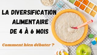 L’ALIMENTATION DU BÉBÉ de 4 à 6 mois  Bien débuter la diversification alimentaire 🥦🍎 [upl. by Nealah]