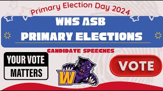 2024 Wenatchee High School ASB Primary Election Video [upl. by Latonia]