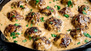 How to make Swedish Meatballs  Homemade Ikea Meatballs [upl. by Hamil549]