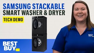 Samsung Stackable Smart Washer amp Dryer  Tech Demo from Best Buy [upl. by Jet115]