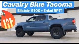 Cavalry Blue Toyota Tacoma Lifted on Enkei RPT1 Wheels amp 33” Tires [upl. by Ulphiah]