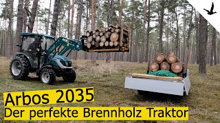 Kleintraktor Arbos 2035 mit Frontlader🚩Der perfekte Brennholz Traktor in Vorstellung und Test [upl. by Rosy]