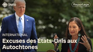 Pensionnats pour Autochtones  Joe Biden présente des excuses historiques [upl. by Einnaf]