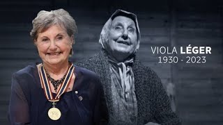 Disparition de la comédienne et exsénatrice Viola Léger [upl. by Arais]