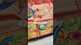 Yeola Paithani wp 7972181680 paithani saree onlineshopping paithanisilksaree fashion shorts [upl. by Kcirdahs]