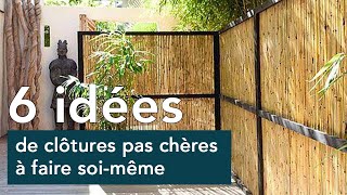 6 idées de clôture pas chère à faire soimême [upl. by Ecinehs]