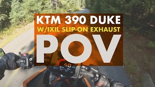 2024 KTM 390 Duke wIxil Slipon Exhaust  Laid Back Ride on a Twisty Road [upl. by Mailand]