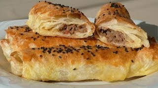 Kıymalı Rulo Börek Tarifi  Börek Nasıl Yapılır  Yufka Börek Tarifi [upl. by Ecarg]