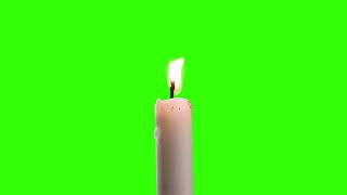 Candle on Green Screen  Chroma Key [upl. by Errol]