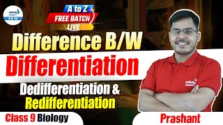 Difference BW Differentiation Dedifferentiation amp Redifferentiation  Class 9 Biology  LIVE [upl. by Ahsiemal]