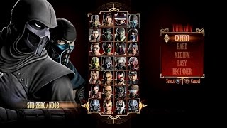 Mortal Kombat 9  Expert Tag Ladder SubZero amp Noob3 RoundsNo Losses [upl. by Ialda]