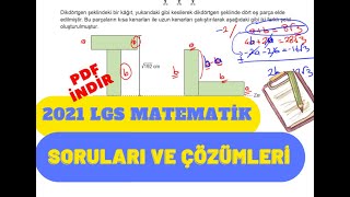 2021 LGS Matematik Soruları Ve Açıklamalı Çözümleri [upl. by Ellerahs]