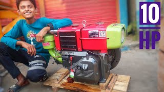 10HP EMEI DIESEL ENGINE UNBOXING  10HP diesel engine [upl. by Hawk605]