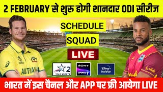 Australia vs West Indies ODI Series 2024 Schedule Squad amp Live Streaming  AUS vs WI ODI 2024 Live [upl. by Mab]