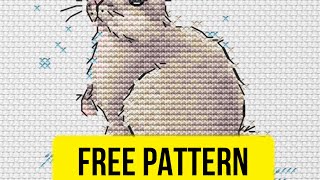 🐰 Winter Rabbit  Free Cross Stitch Pattern Download Animals Embroidery designs needle art [upl. by Aelam41]