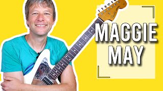 How to play Maggie May on Guitar  Rod Stewart Guitar Lesson [upl. by Lledrev208]