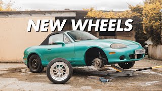 Miata Gets the Perfect new Wheels [upl. by Eicirtap618]