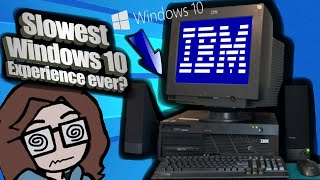 Windows 10 on a 20 YEAR OLD IBM Computer [upl. by Lorrimor647]