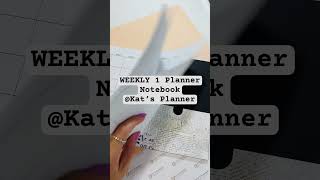 WEEKLY 1 Planner Notebook katsplannerbycatianalugo4985 weeklyplanner handmade smallbusiness [upl. by Cirtap313]