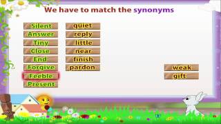 Learn Grade 3  English Grammar  Synonyms [upl. by Alekahs]