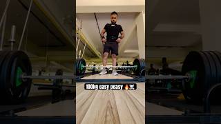 100kg Deadlift Challenge – Pushing My Limits in the Gym deadlift [upl. by Ilram496]