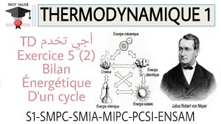 19Thermodynamique Exercice 5 Bilan Énergétique Dun Cycle Partie 2 S1 SMPC SMIA MPSI PCSI ENSAM 1 [upl. by Caniff120]