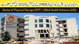 Rawalpindi Medical University RMU Admissions 202324  DPT amp BS Allied Health Sciences Programs [upl. by Rama958]