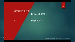 24 FALL LAW 628 702 ENTERPRISE RISK ANALYTICS [upl. by Saffian]