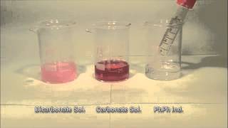 phenolphthalein indicator with carbonate solution and Bicarbonate Solution [upl. by Yenruoc383]