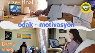 DERS ÇALIŞMA VLOGU  motivasyonsuzluk Tıbbi sekreterlik vize final [upl. by Granny899]