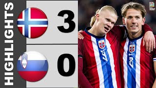 Norway vs Slovenia 30 Highlights  Nations League  20242025 [upl. by Hamann]