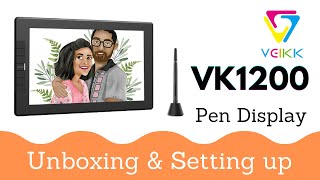 Veikk VK1200 Pen Display Unboxing and First Impressions  Best budget pen display in 2020 [upl. by Willyt]