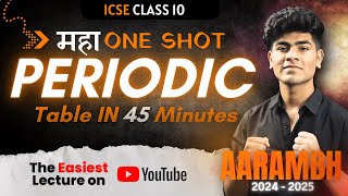 Periodic Table ICSE Class 10 One Shot  20242025  Detailed Lecture  Notes  Chemistry Chapter 1 [upl. by Jada]