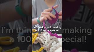 Jellyfish crochet We are so close to 100 subscribers on YouTube roadto100 jellyfish subscribe [upl. by Anaujahs]