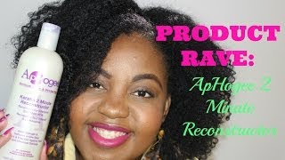 No More Dry amp Brittle quotNatural Hairquot  ApHogee Keratin 2 Minute Reconstructor [upl. by Highams]