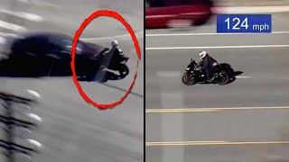 Man Fleeing Police Crashes Motorcycle and Dies LAPD [upl. by Fuhrman650]