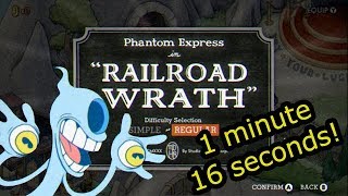 Cuphead Speedrun  Railroad Wrath Regular 116 [upl. by Ibloc126]