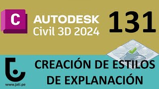 CURSO CIVIL 3D 2024  CLASE 131 CREACIÓN DE ESTILOS DE EXPLANACIÓN [upl. by Thay]